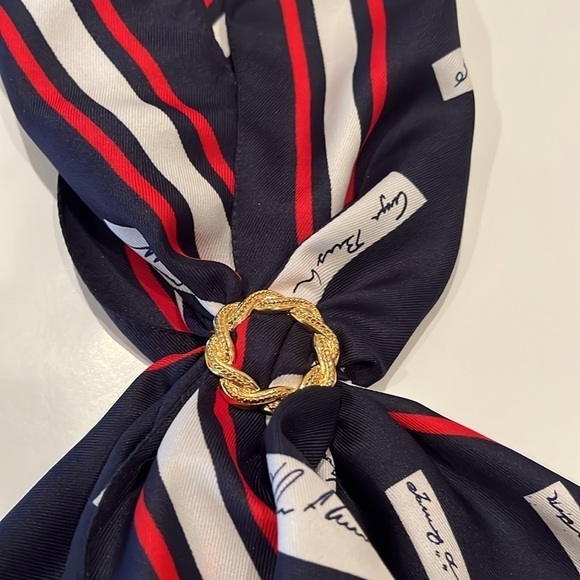 Vintage THE PRESIDENTS Signatures Scarf Patriotic Red White & Blue by Millicent - Picture 4 of 15